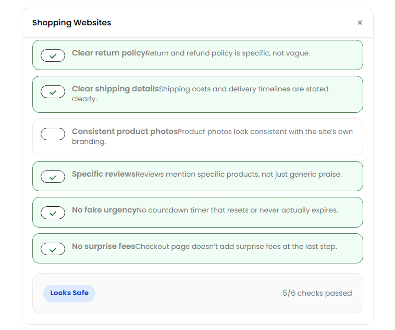 Website Safety Checklist screenshot 5