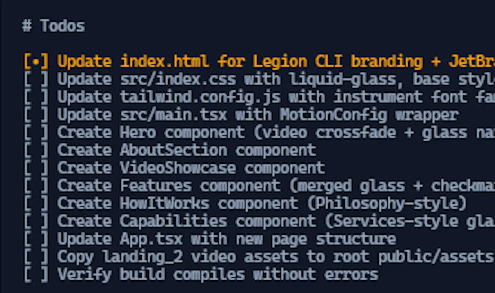 Legion CLI screenshot 3