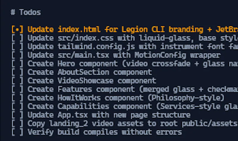 Legion CLI screenshot 3