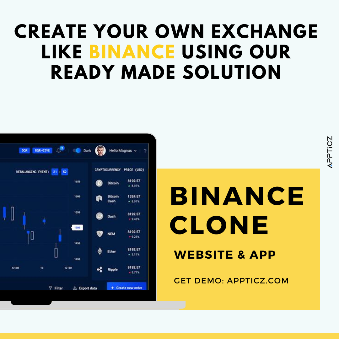 Weißes Etikett Binance Klonskript Medien 3