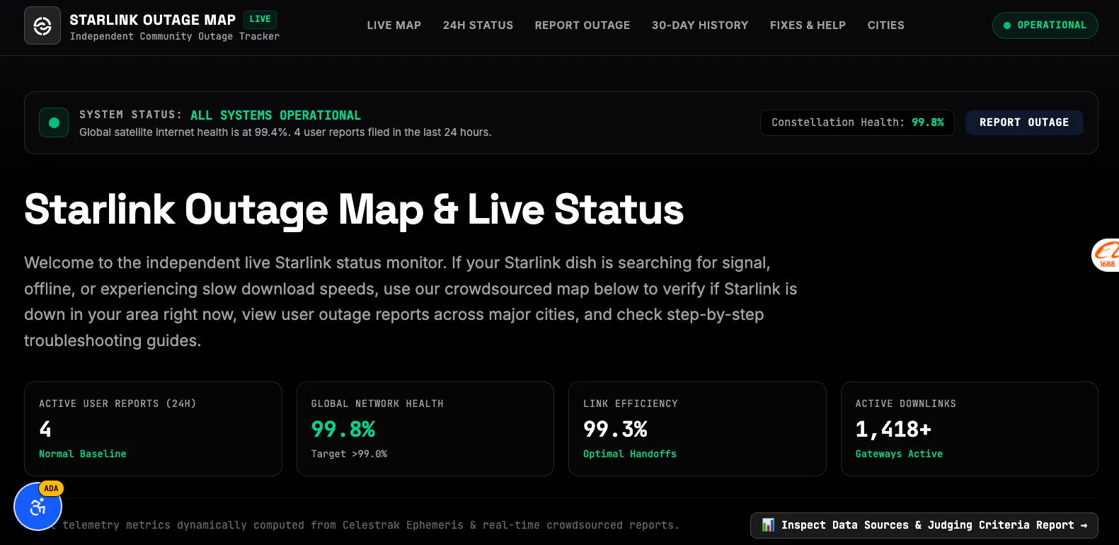 Starlink Outage Map gallery image