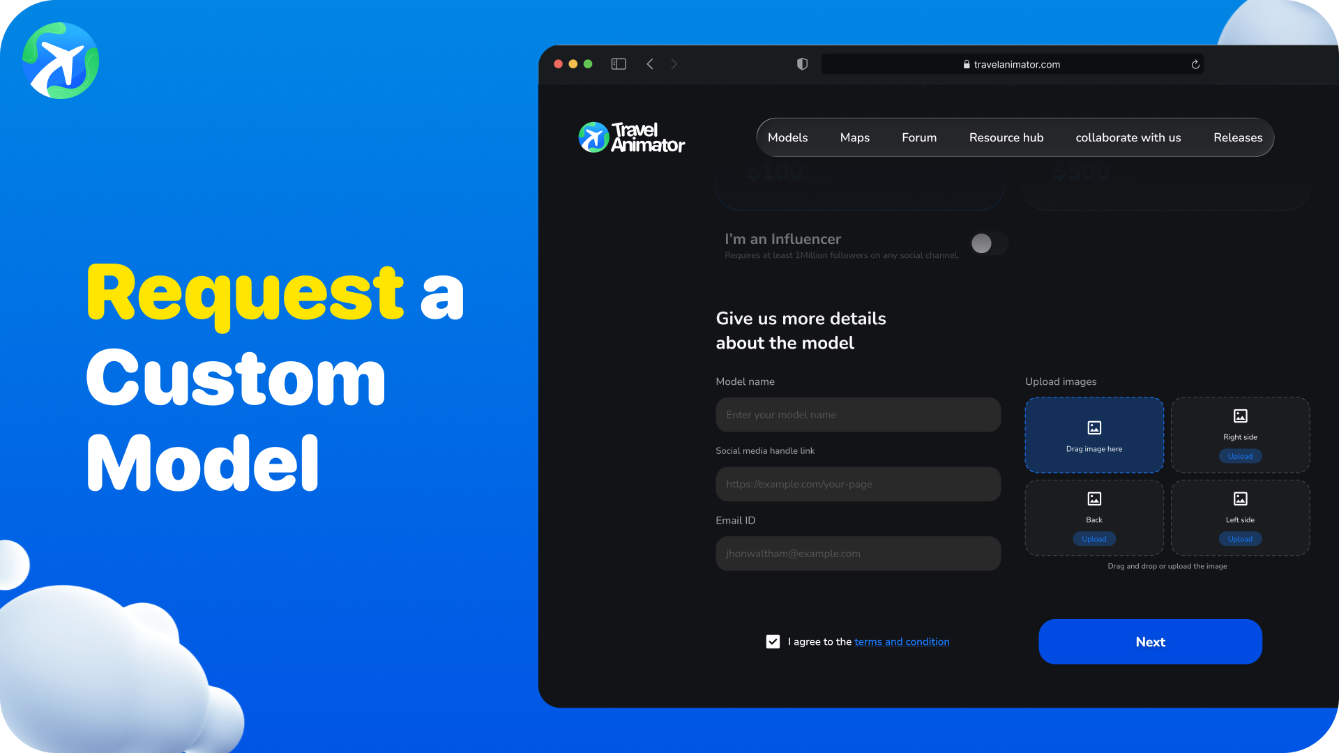 Custom Models - Screenshot 2 showing product features and functionality