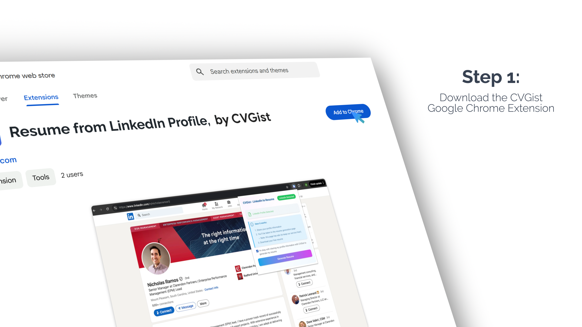 LinkedIn для возобновления, Cvgist media 3