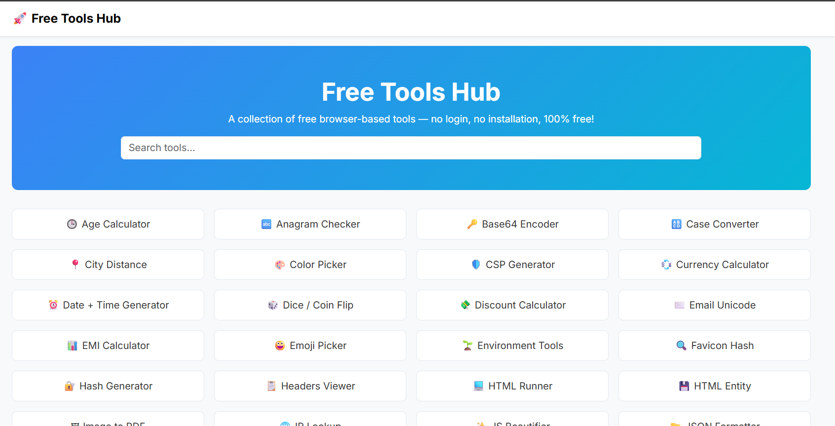Free Tools Hub logo
