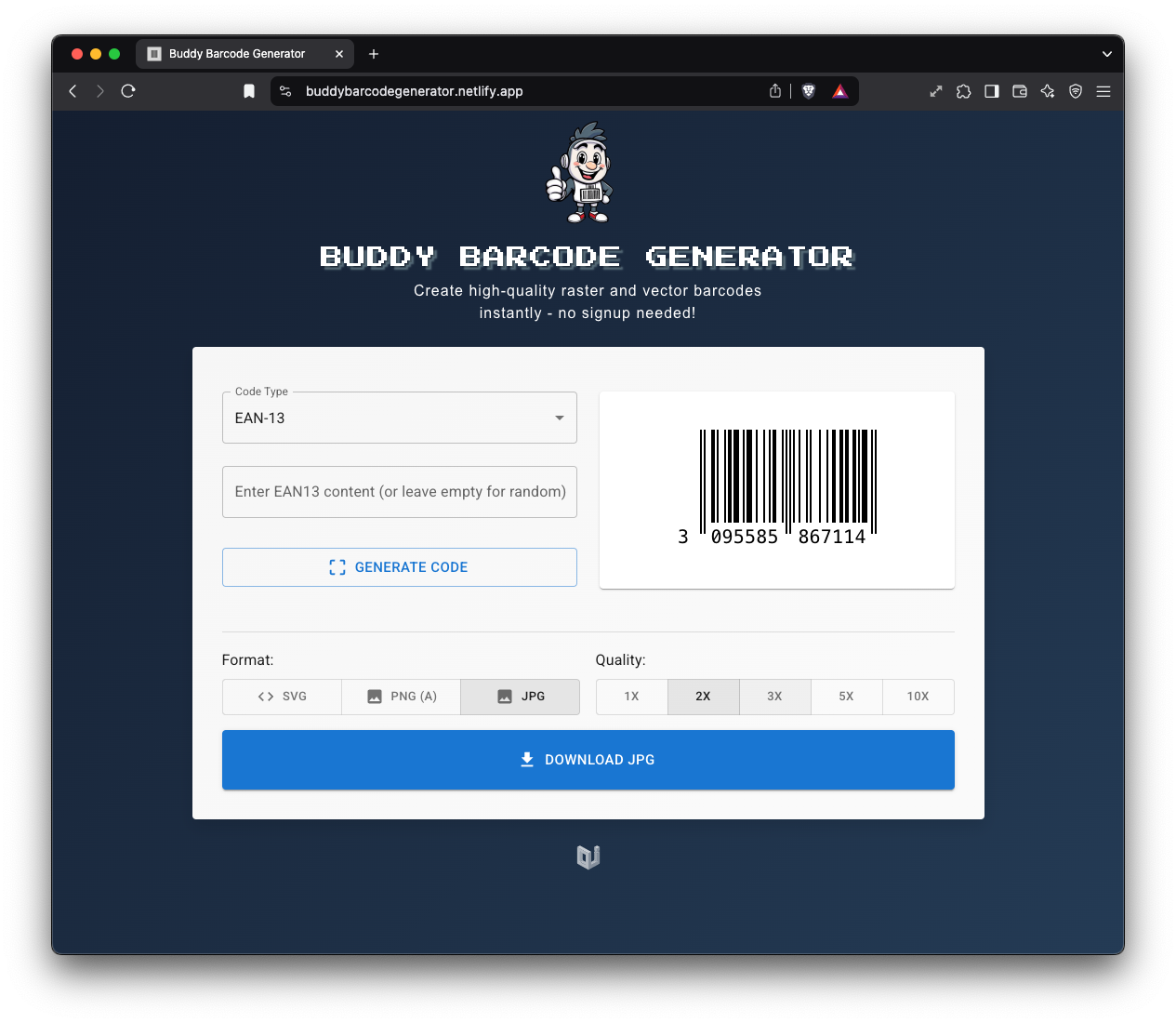 Media Generator Barcode Buddy 1
