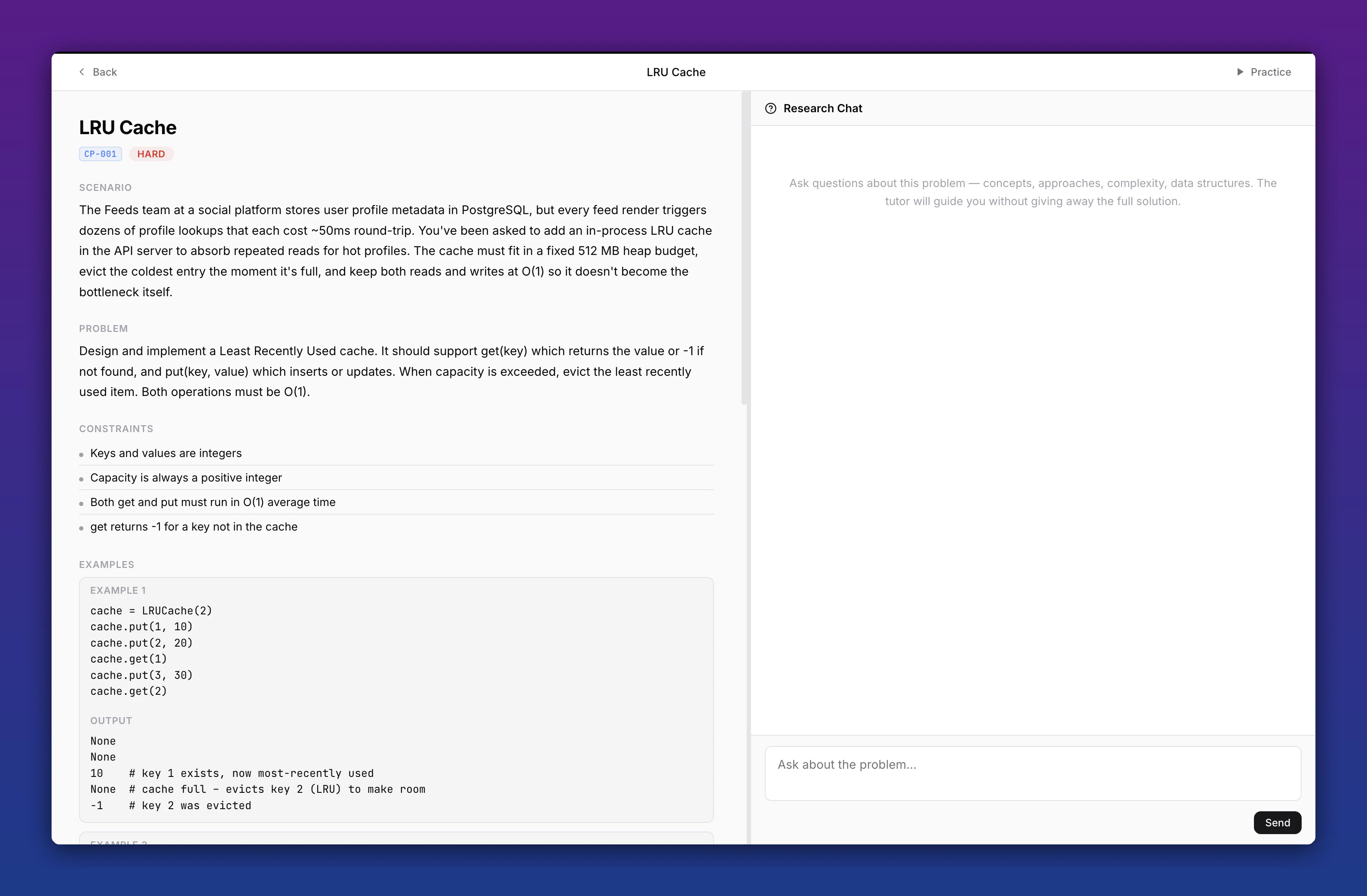 Widok zadań i wyzwań w CodingPrep