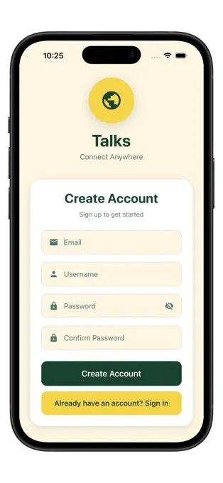 Talks - Private Chat - Main product screenshot demonstrating key features and user interface
