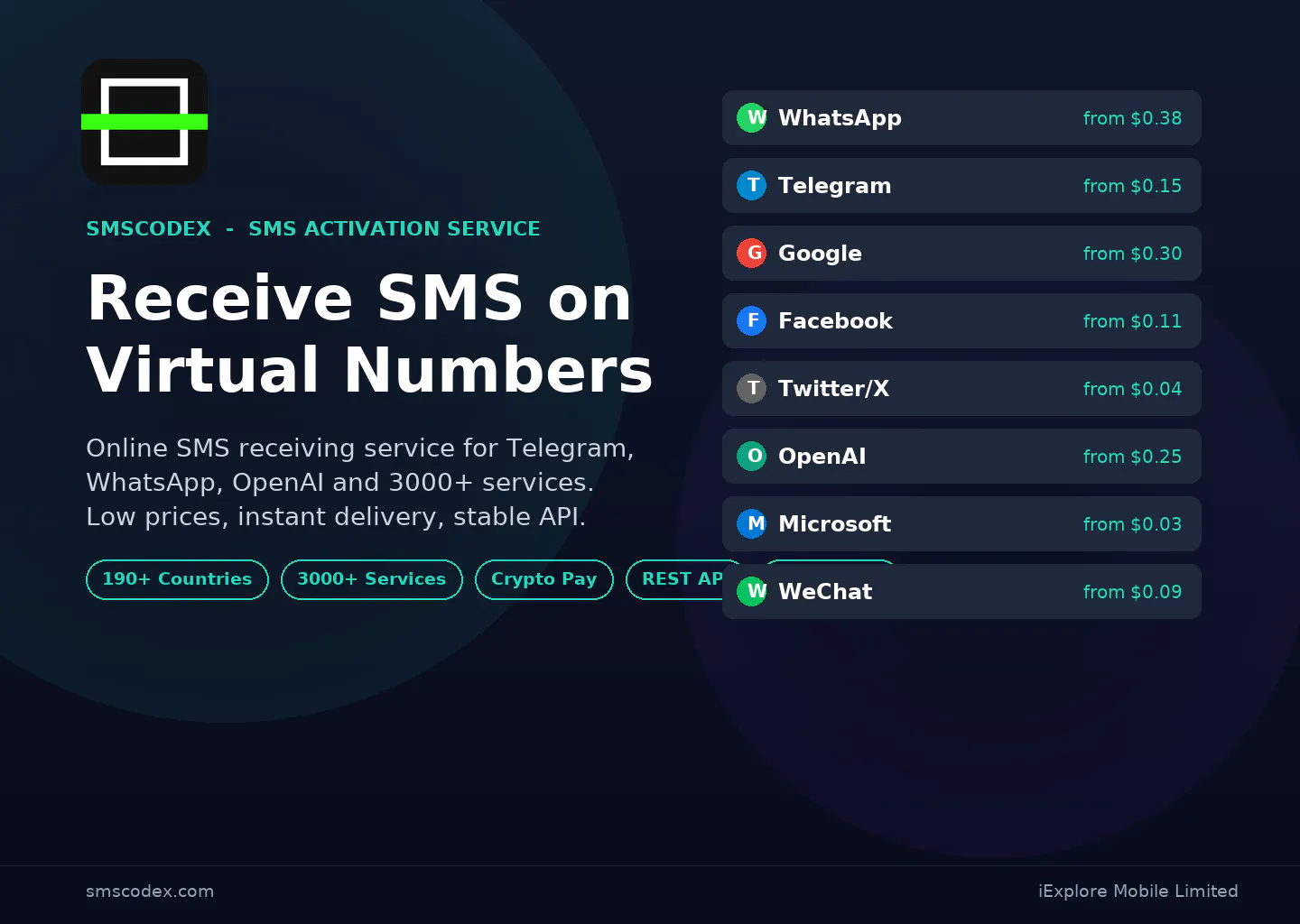 SMSCodex 專案橫幅