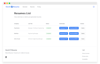 GenAI Resume gallery image