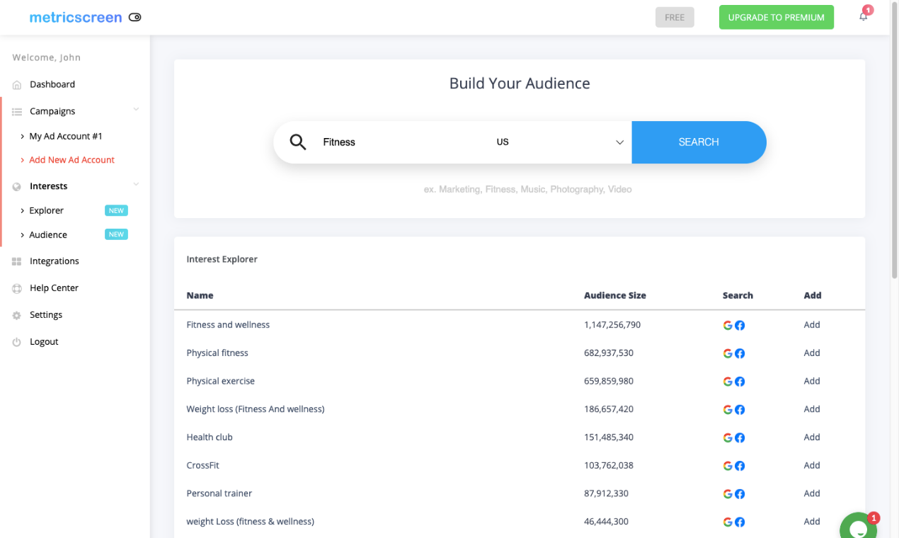 Metricscreen gallery image