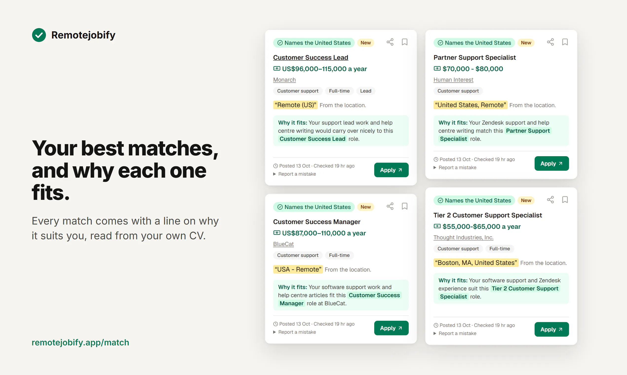 Match me by Remotejobify gallery image