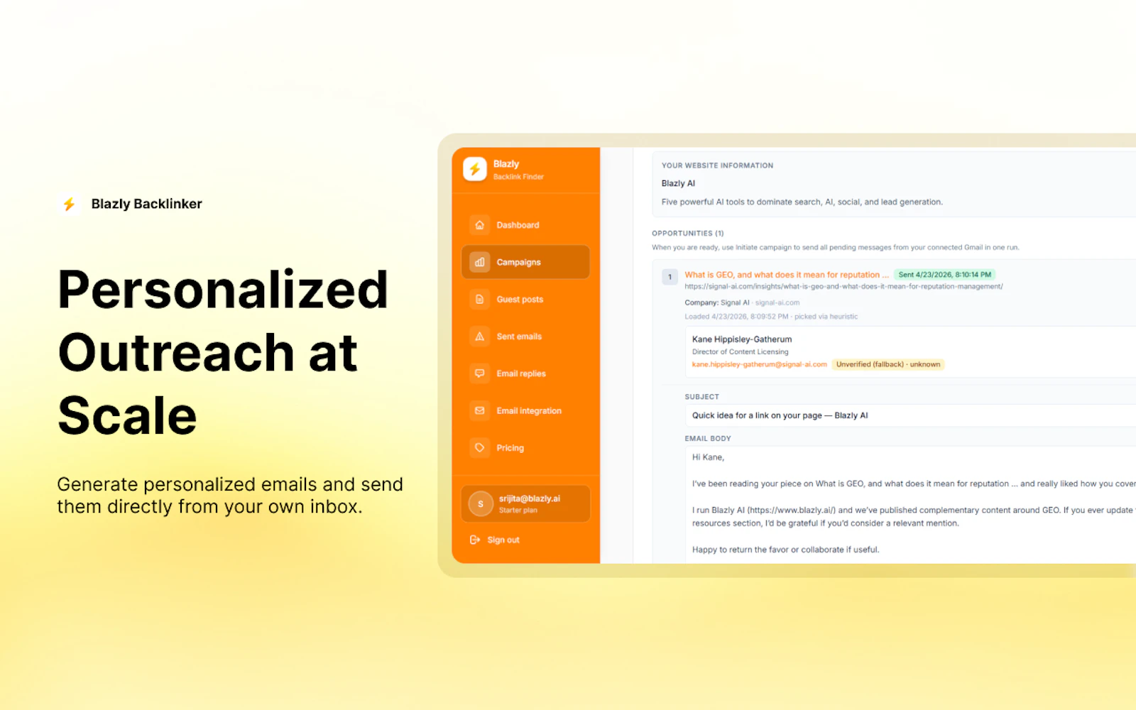 Blazly Backlinker screenshot 3