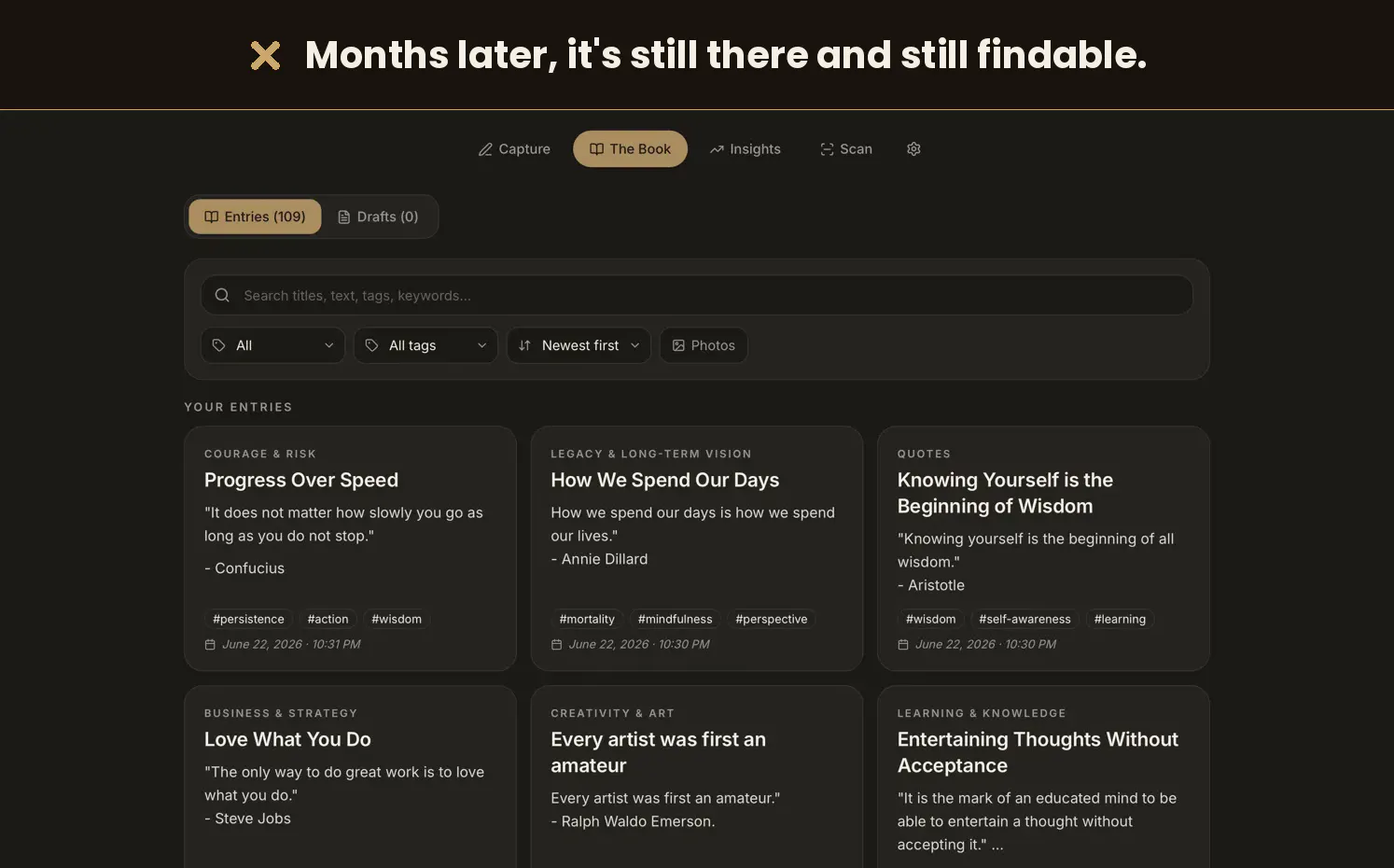 xotes, your modern commonplace book gallery image