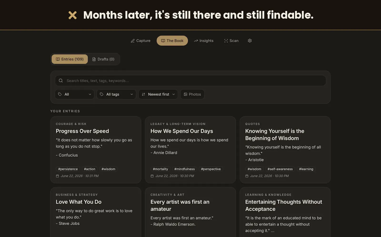 xotes, your modern commonplace book screenshot 3