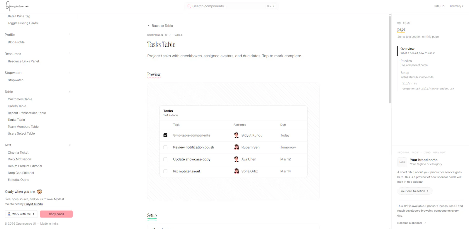 Opensource UI screenshot 8