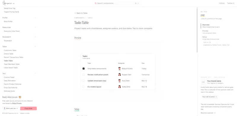 Opensource UI screenshot 8