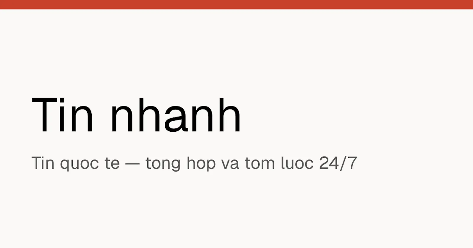 Tin nhanh — Tin quốc tế tổng hợp screenshot 1