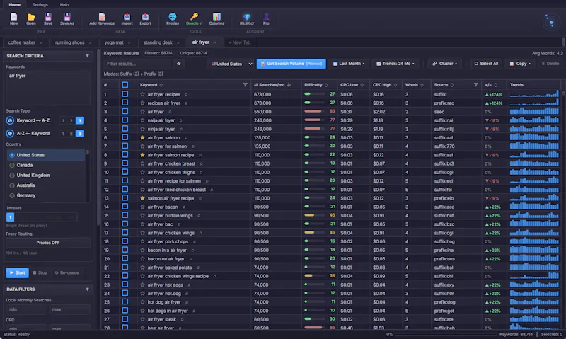 KeywordOrbit screenshot 2