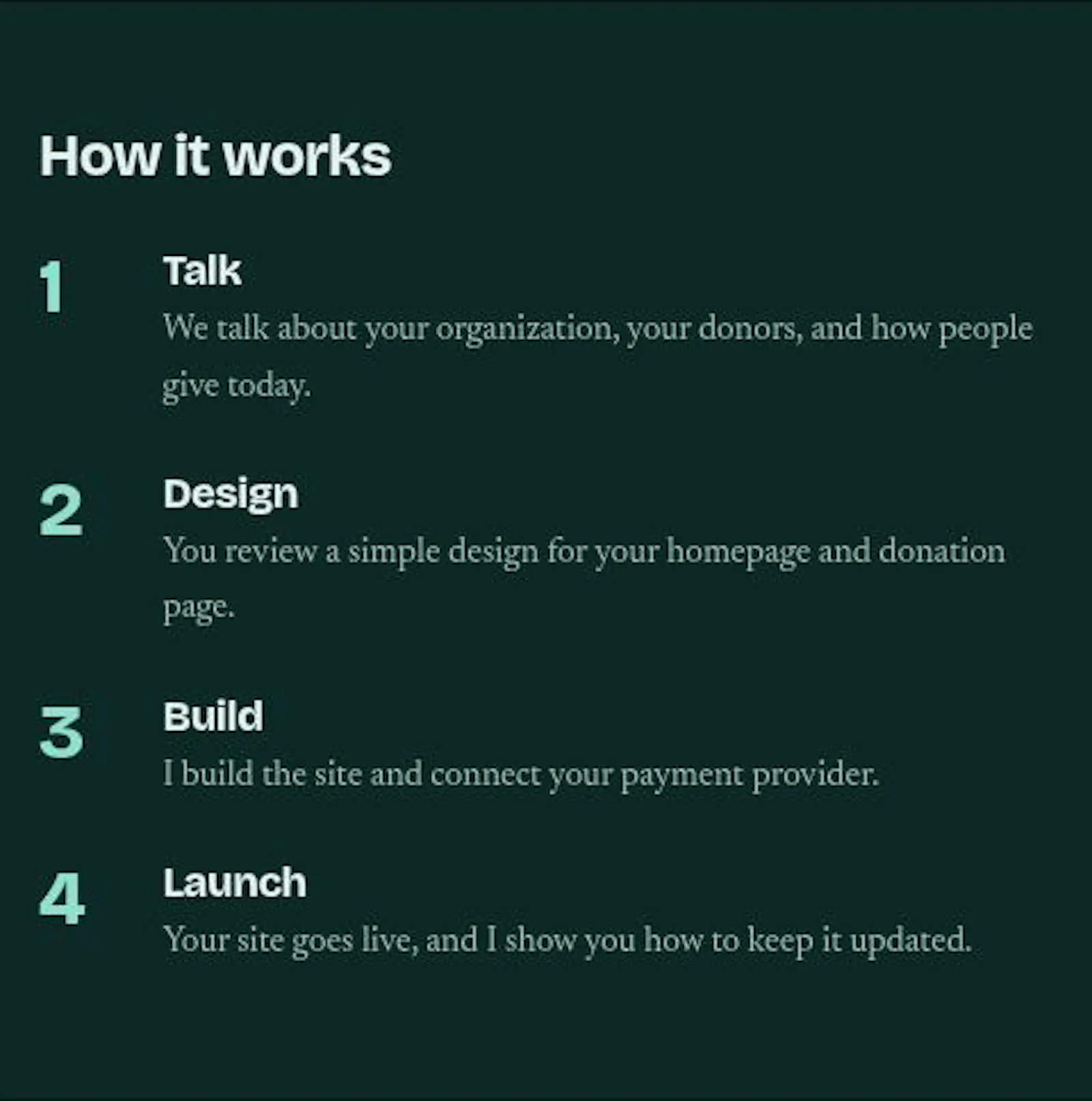 Donor Ready homepage screenshot 1