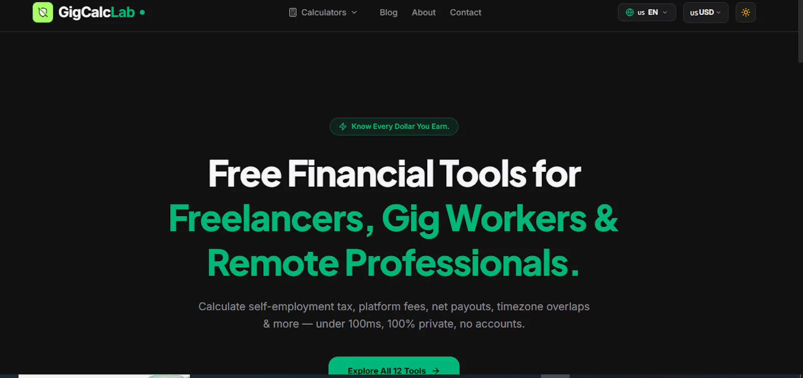 GigCalcLab screenshot 1