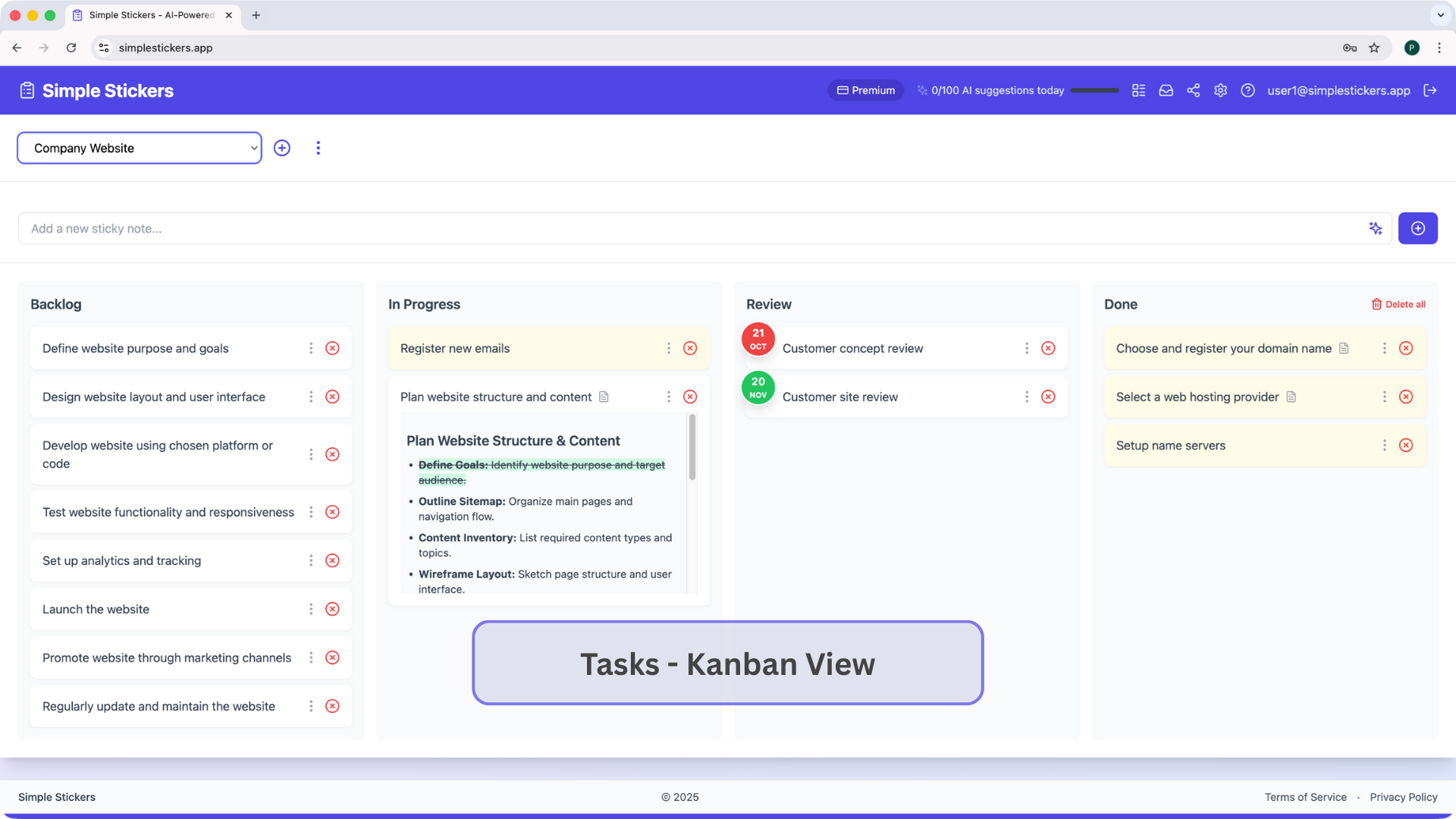 Simple Stickers - Main product screenshot demonstrating key features and user interface