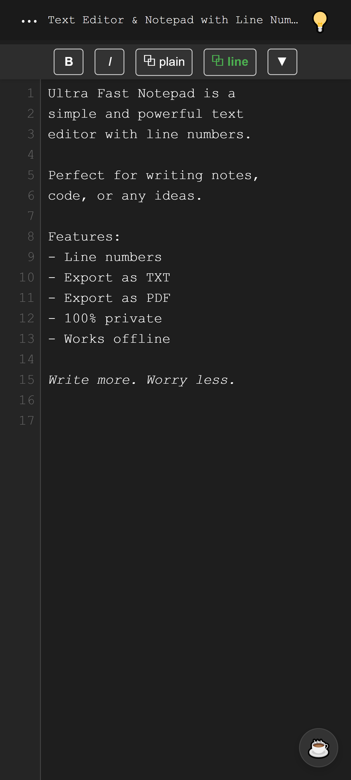 UltraFast Notepad  gallery image