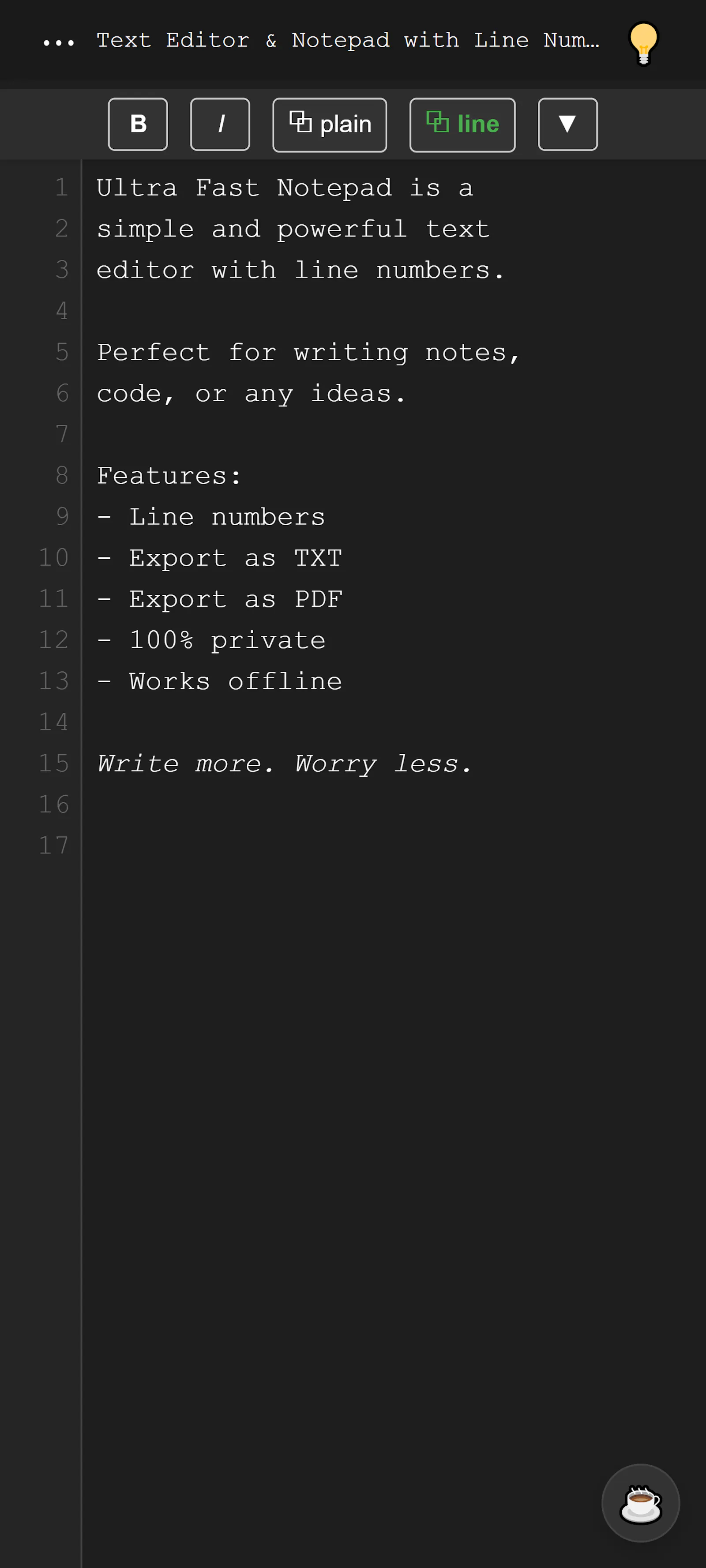 UltraFast Notepad  screenshot 3