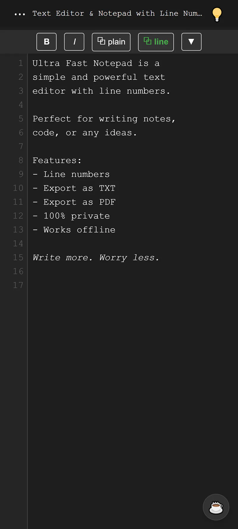 UltraFast Notepad  screenshot 3