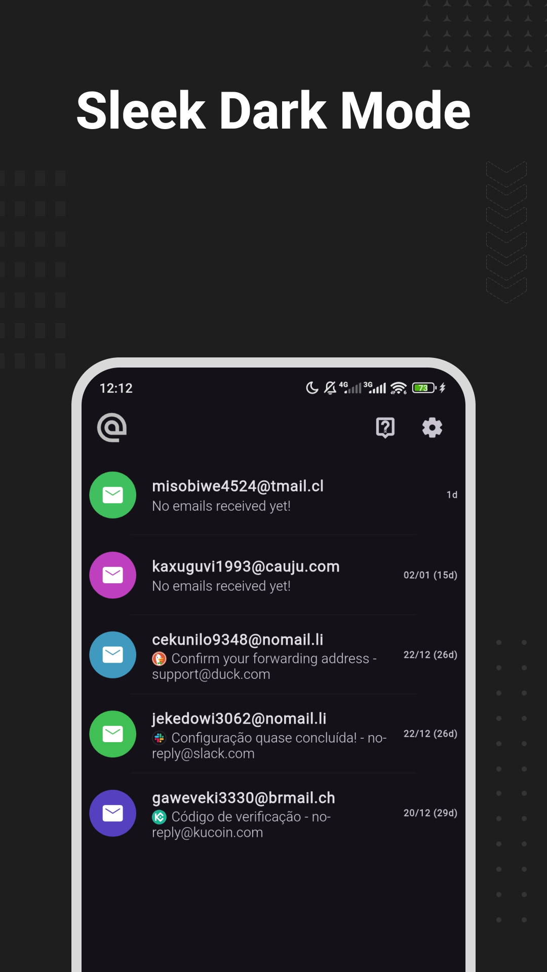 FakeMail - Temp Mail App - Screenshot 3 showing product features and functionality
