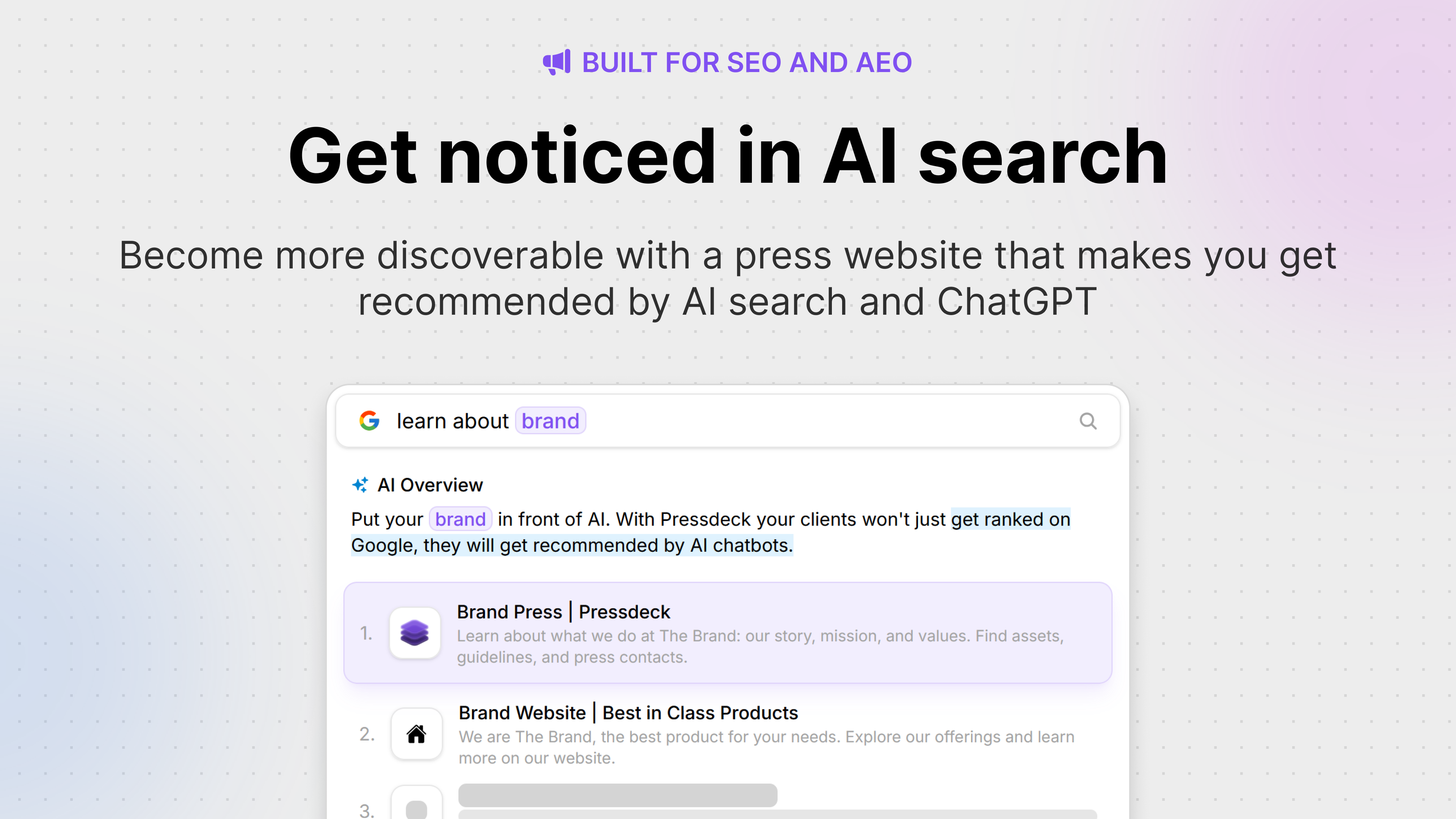 Pressdeck gallery image