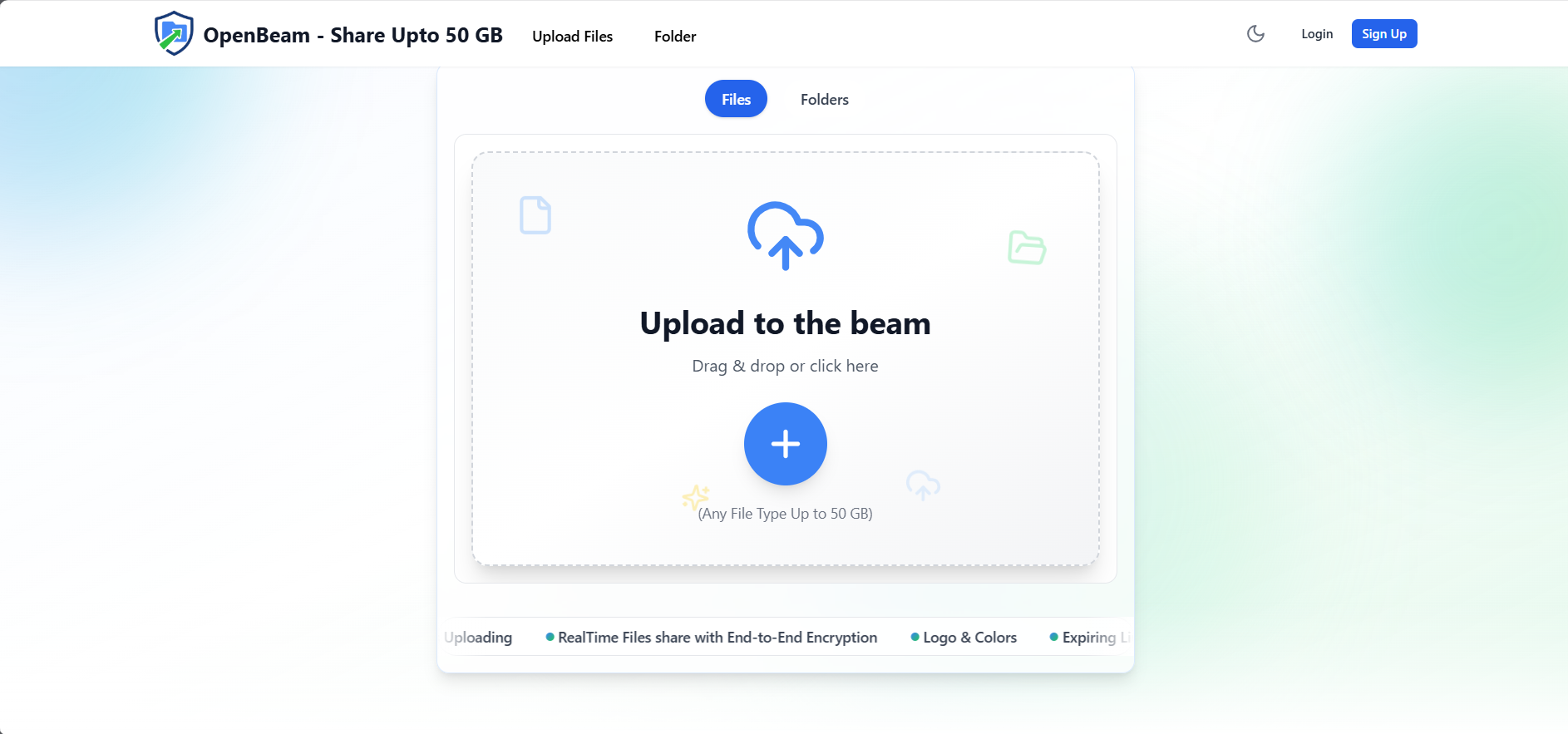 OpenBeam – Free File Sharing up to 50GB gallery image