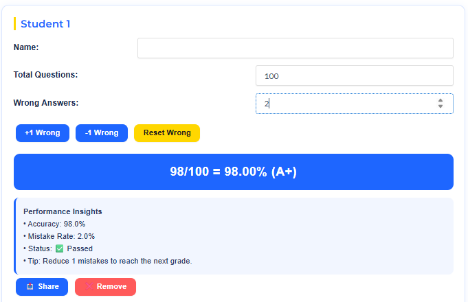 EasyQuickGrade - Screenshot 2 showing product features and functionality