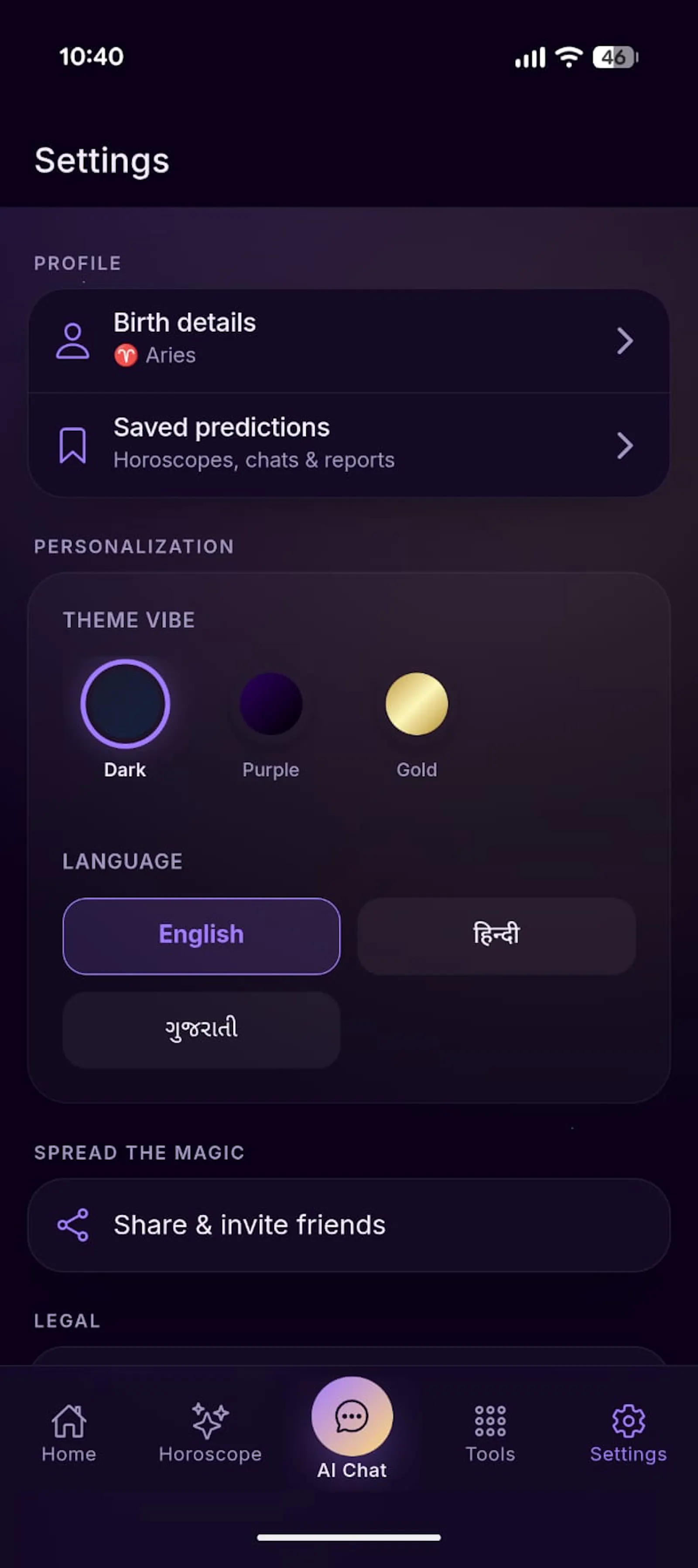 AstroPredic : Zodiac & Palm screenshot 1