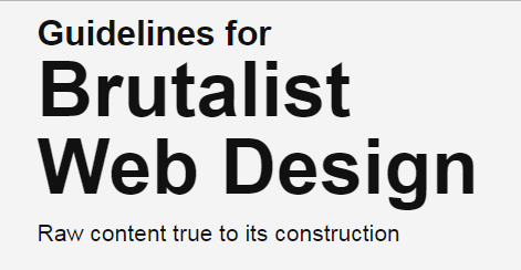 Guidelines for Brutalist Web Design gallery image