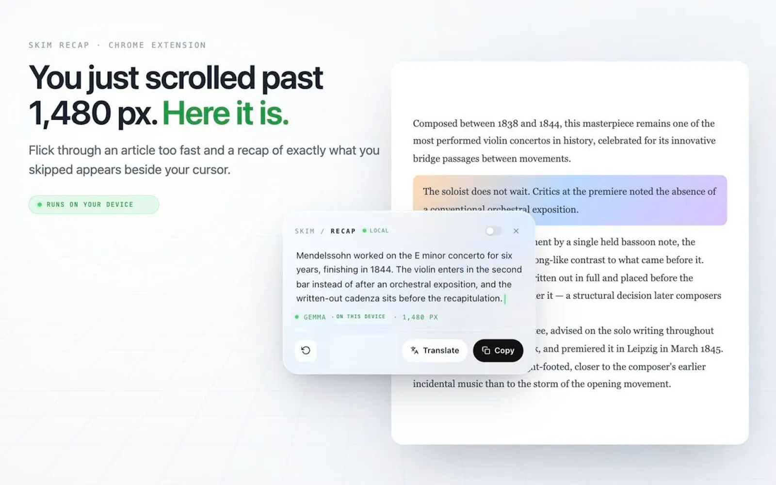 Skim Recap screenshot 2