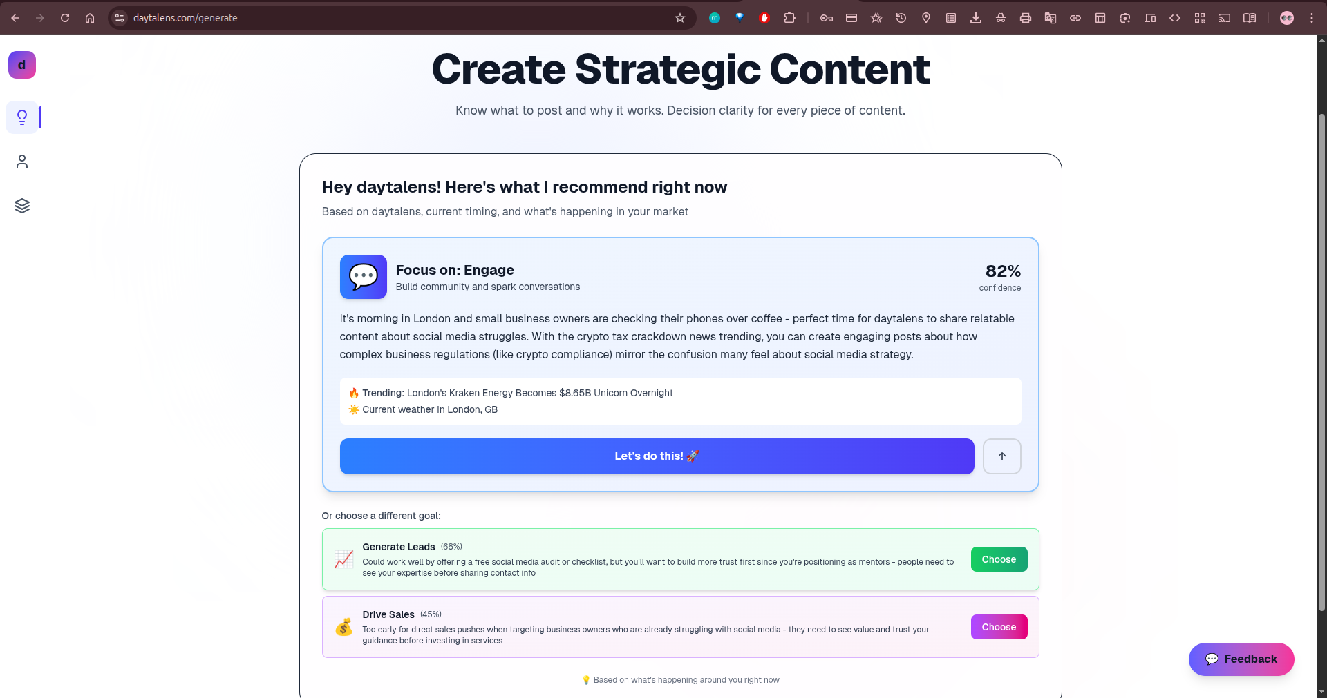 Daytalens - Main product screenshot demonstrating key features and user interface
