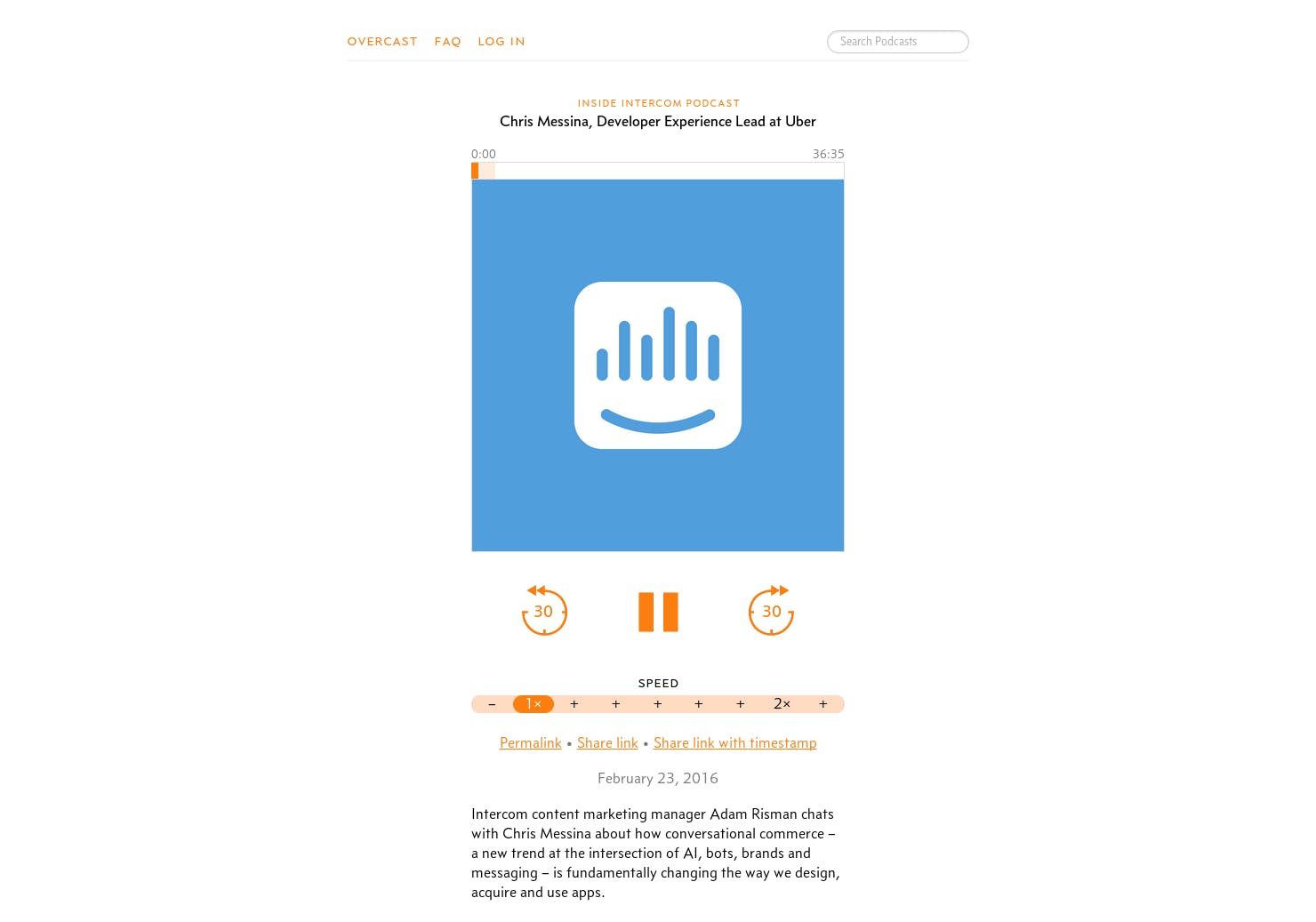 Inside Intercom Podcast - Chris Messina, Developer Experience Lead at Uber media 3