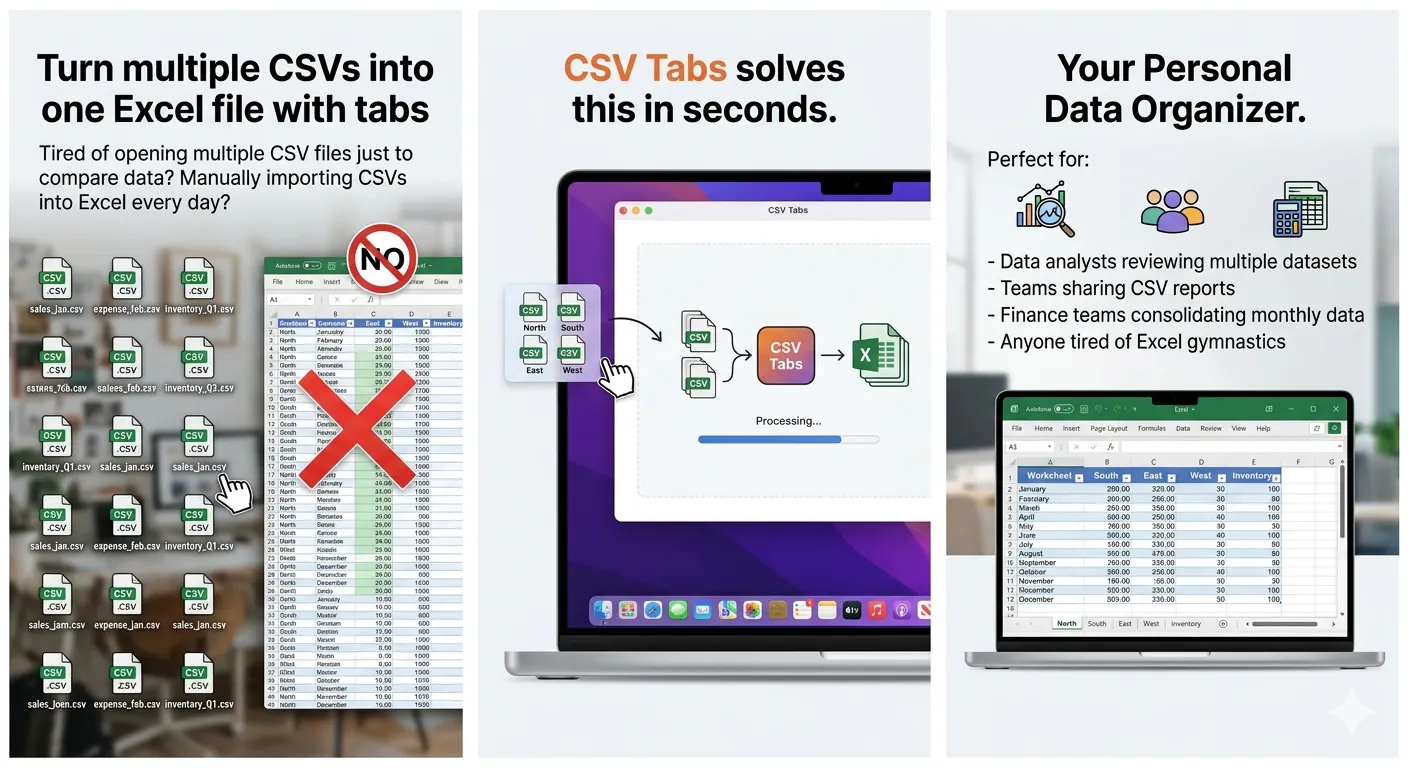 CSV Tabs のプロダクトバナー