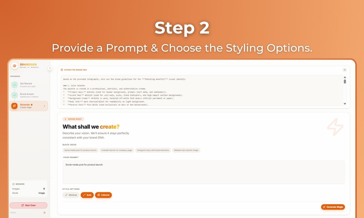 BrandGen - Screenshot 3 showing product features and functionality