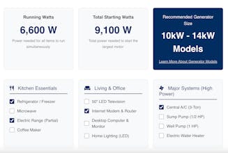 Generator Sizing Calculator gallery image