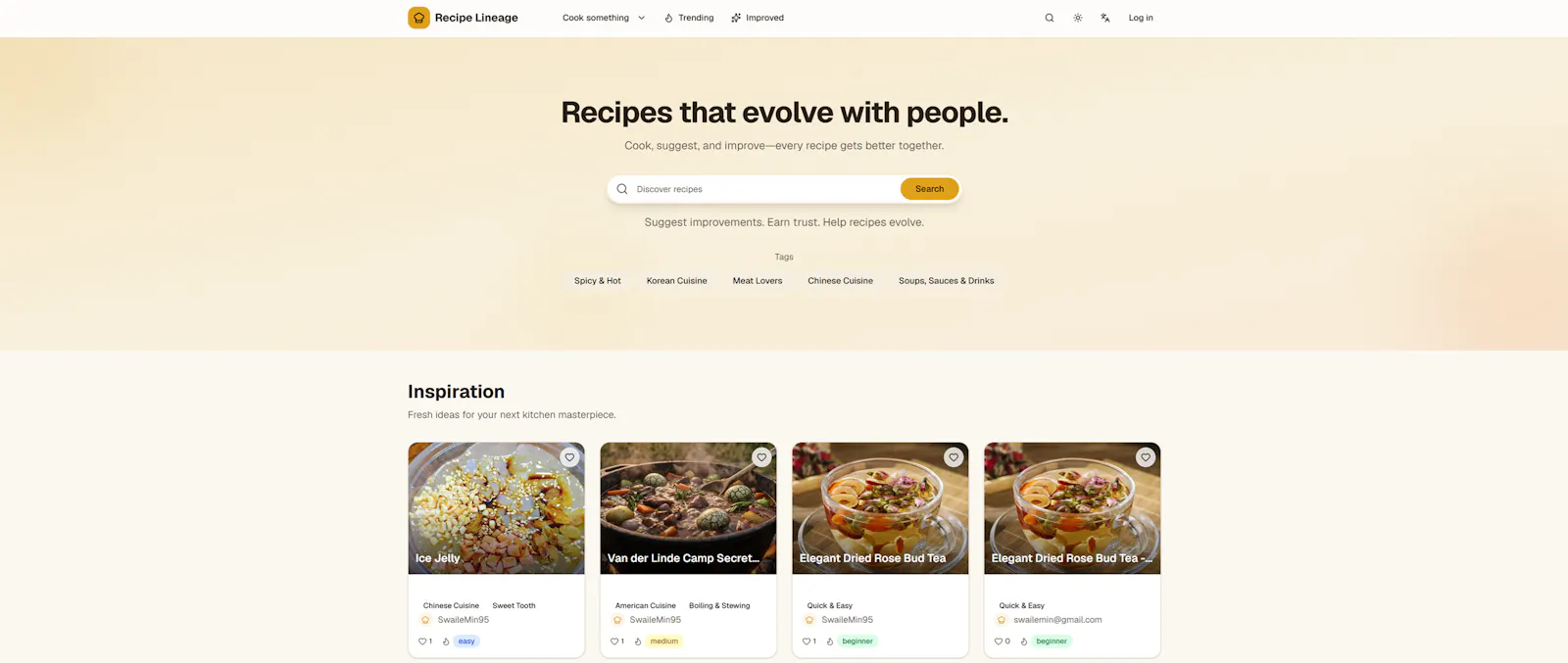 Recipe Lineage screenshot 2
