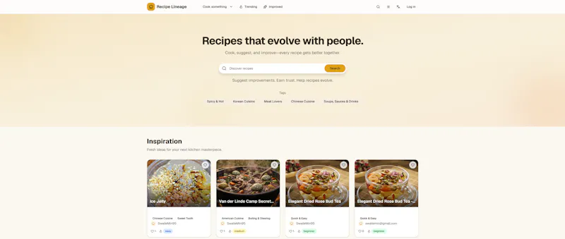 Recipe Lineage screenshot 2