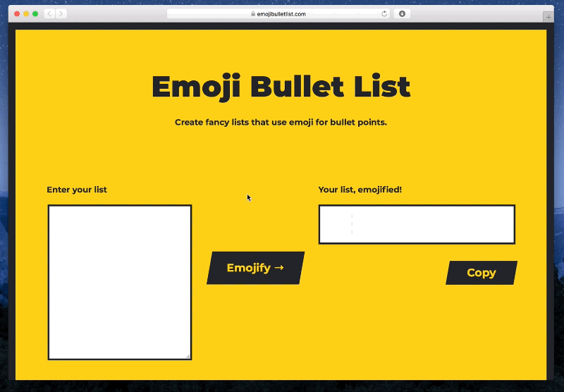 Emoji Bullet List