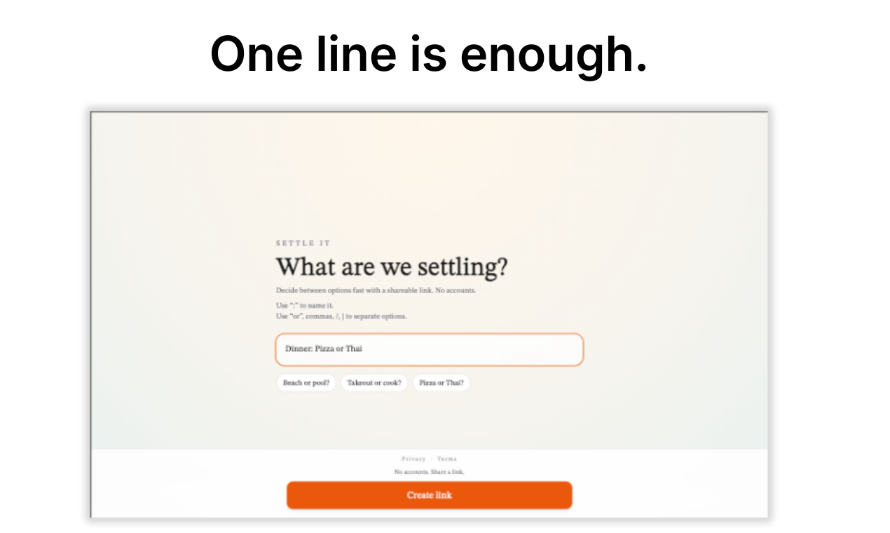 Settle It - Screenshot 2 showing product features and functionality