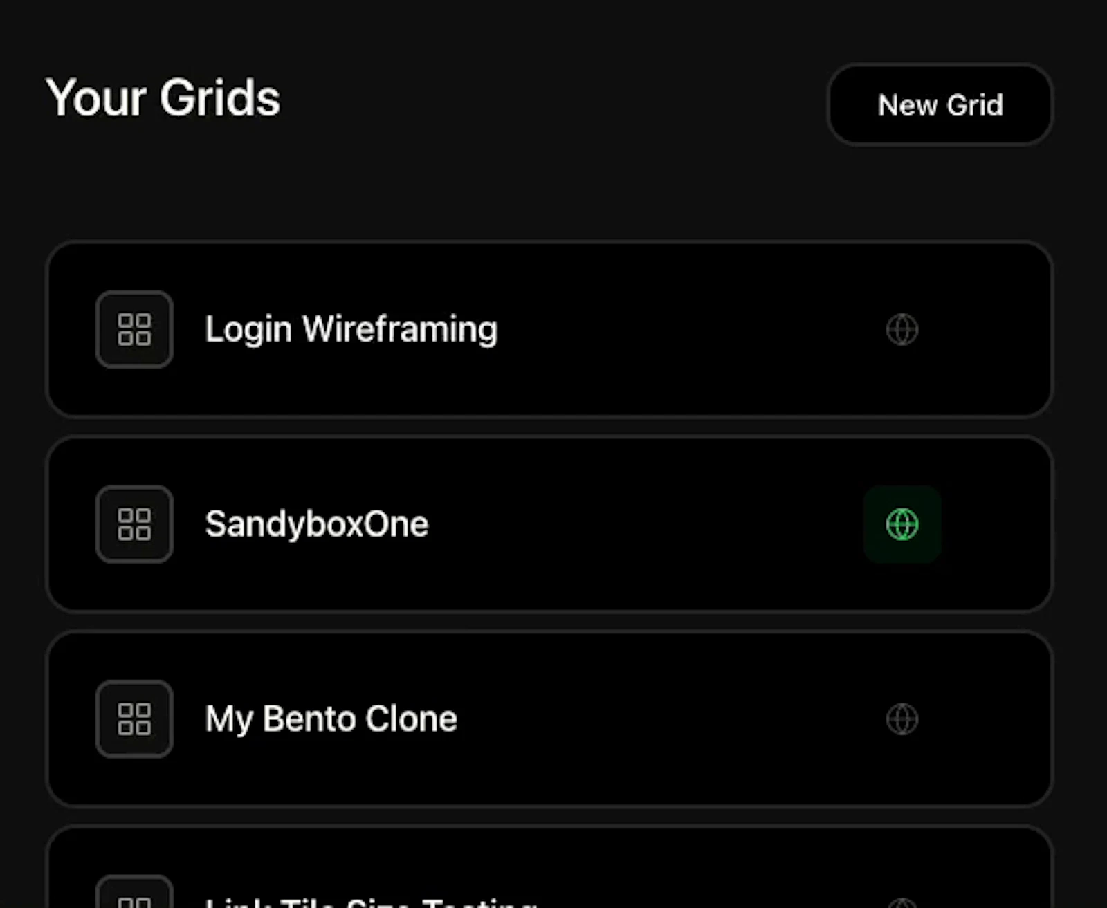 Grids screenshot 1