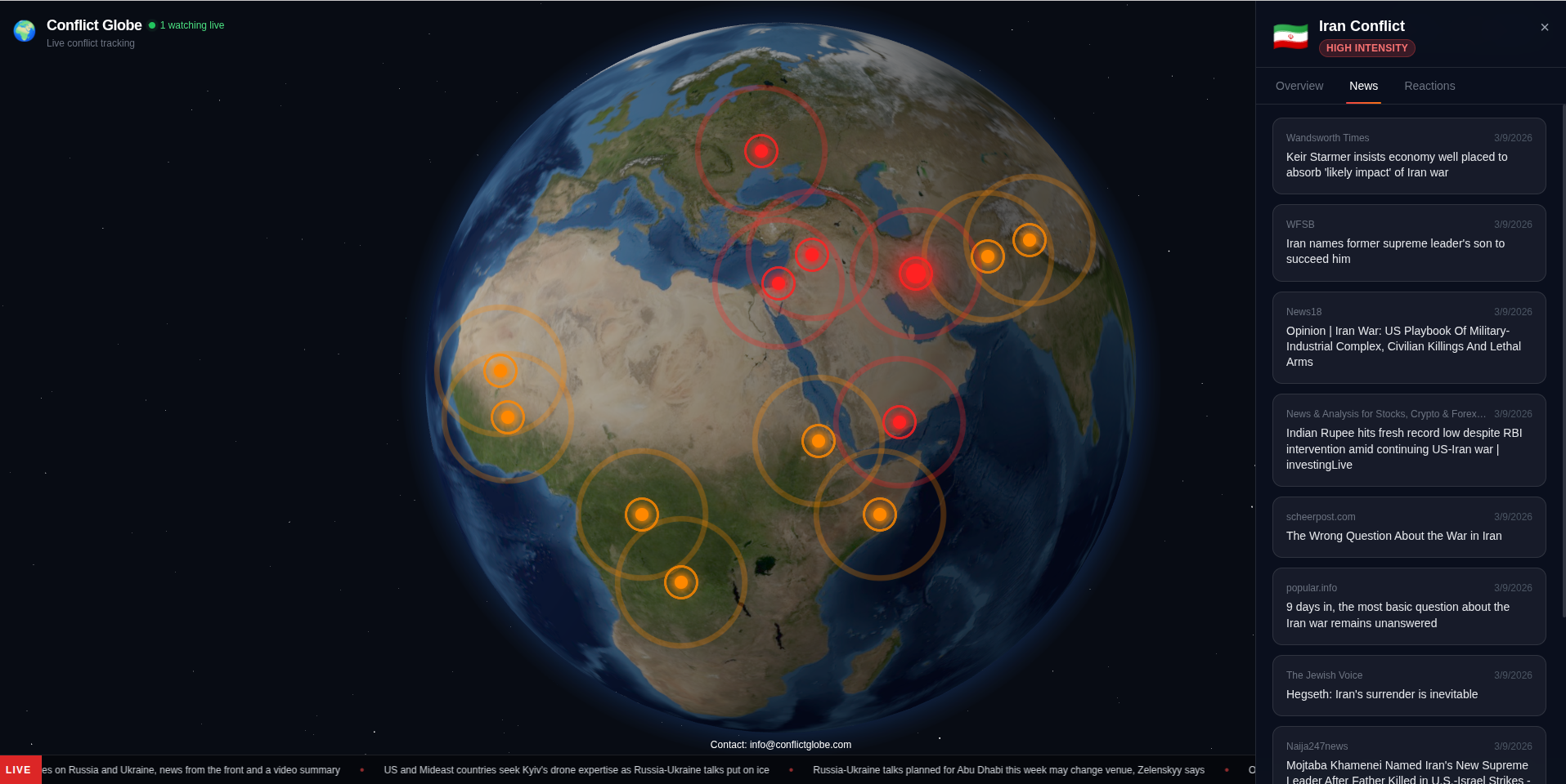 Conflict Globe media 2