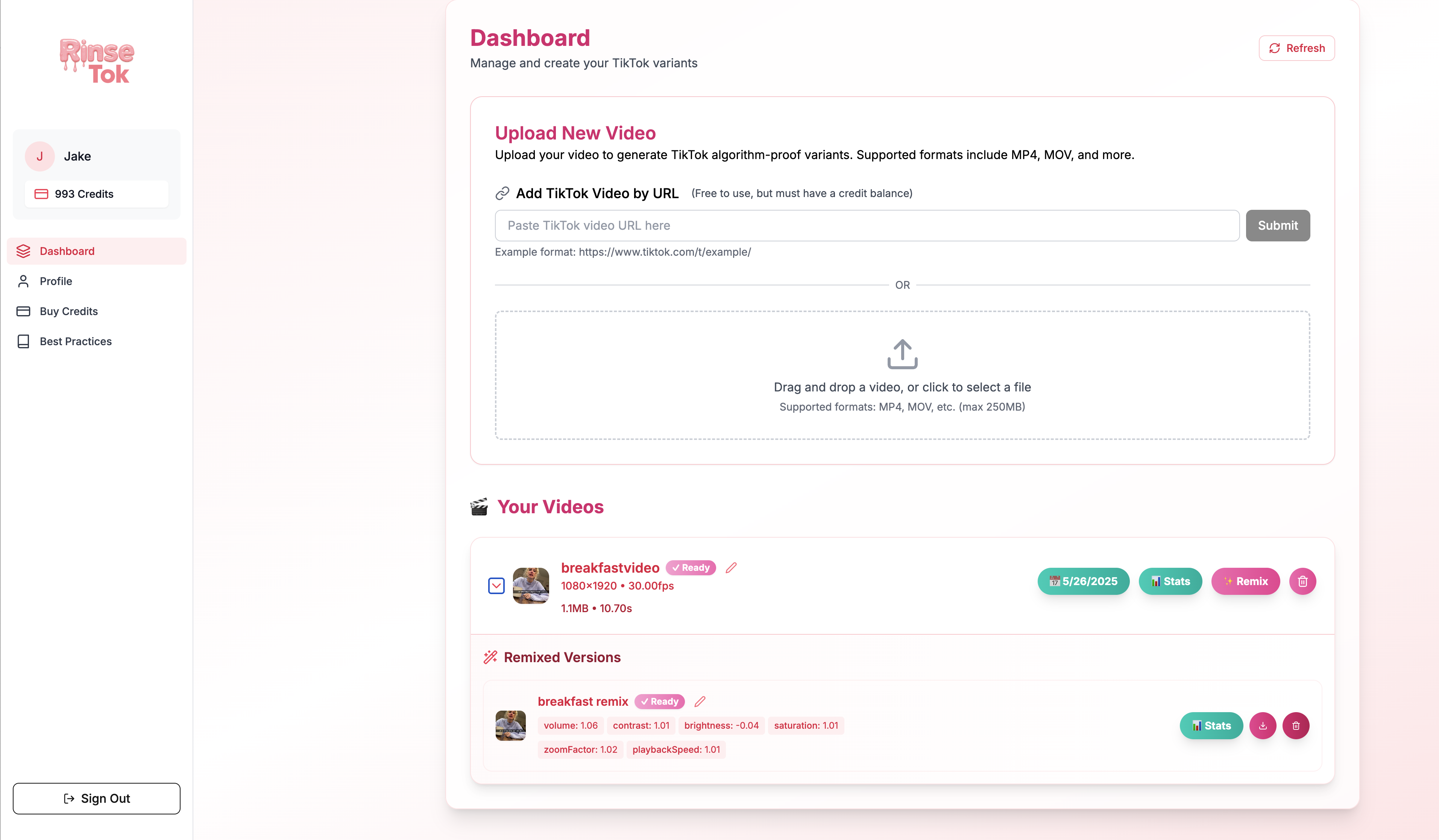 RinseTok - Gaslight the TikTok algorithm by remixing your content media 3