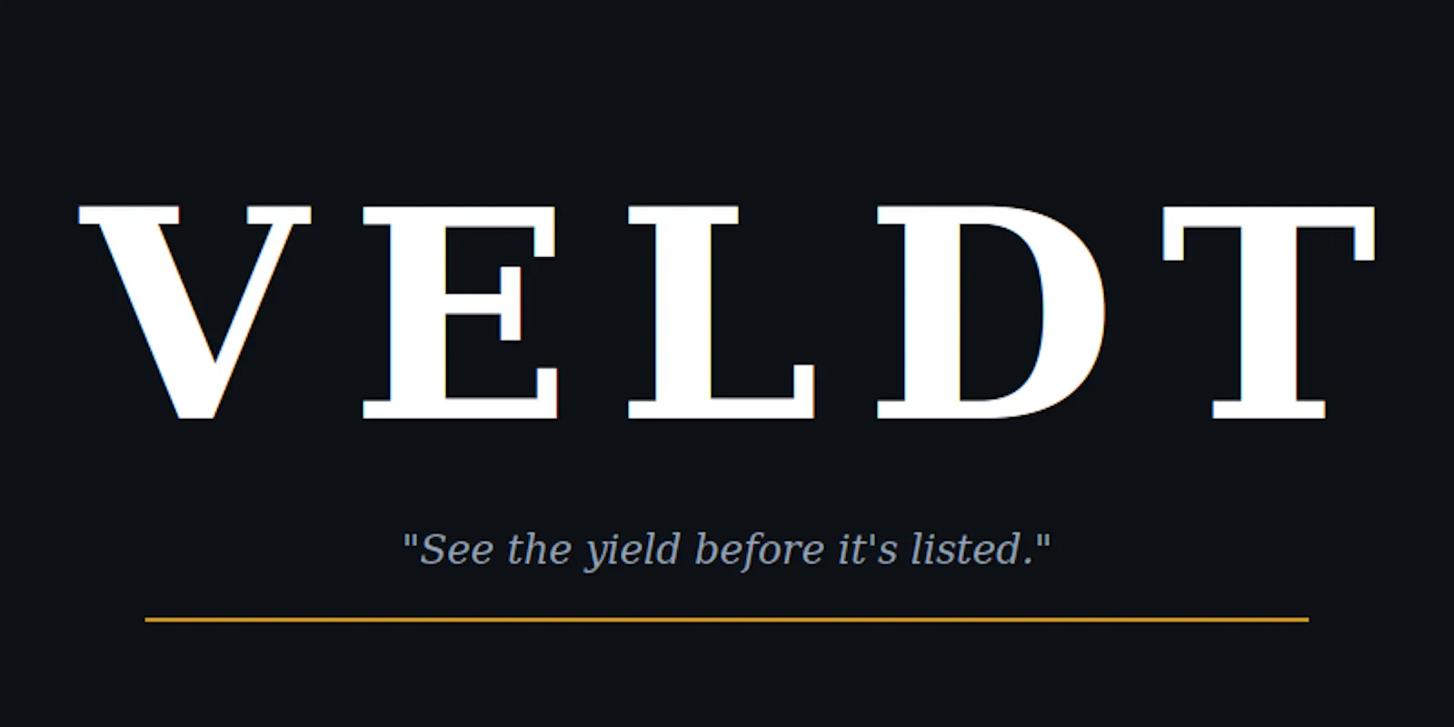 VELDT - See the yield before it's listed screenshot 1