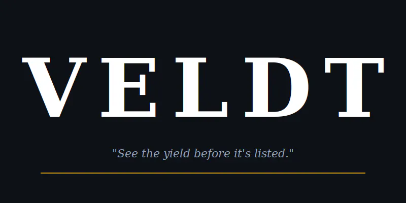 VELDT - See the yield before it's listed screenshot 1