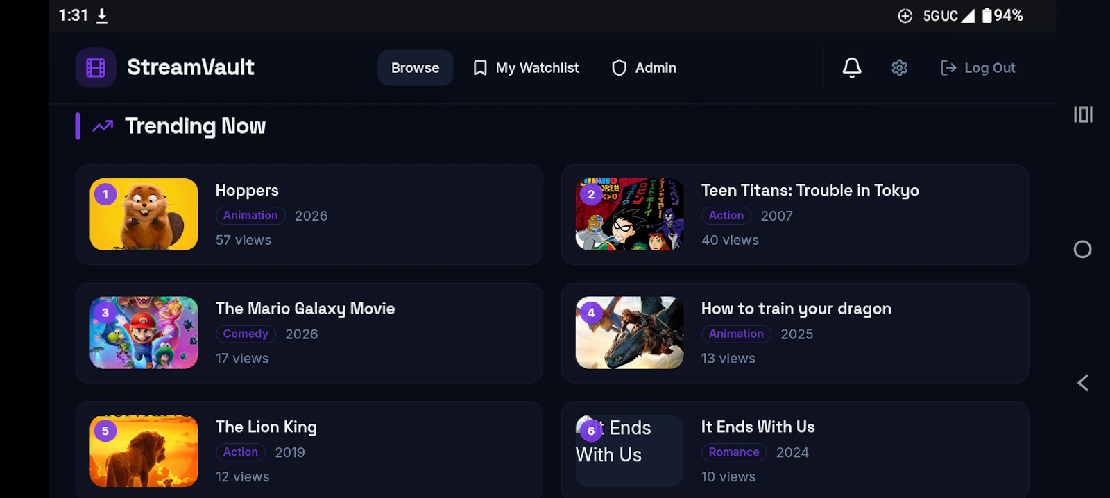 Cinematica screenshot 3